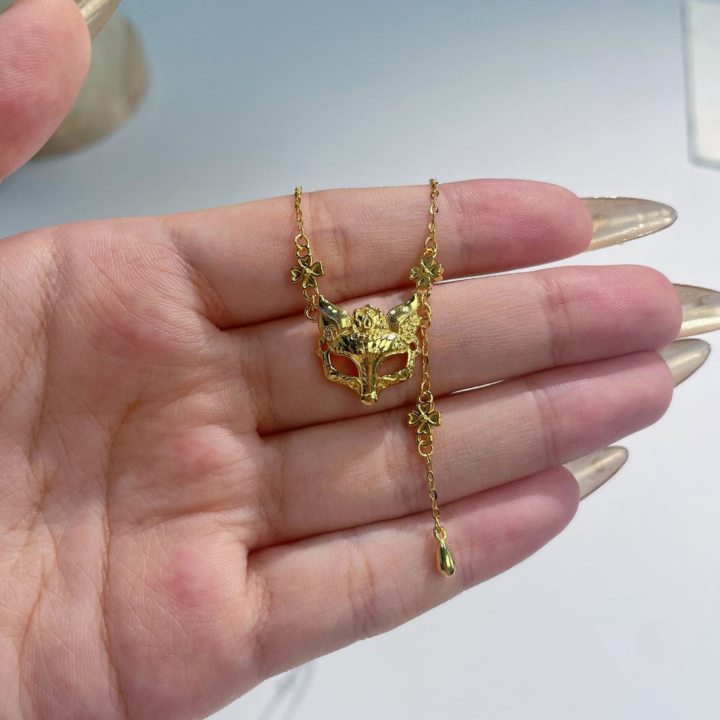Damen Kette mit kunstvollem Fuchs-Anhänger und verspielten Details Shop Nory