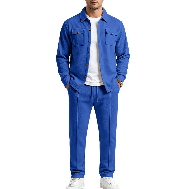 Herren Overshirt- und Jogger-Set aus strukturierter Strickqualität Shop Nory