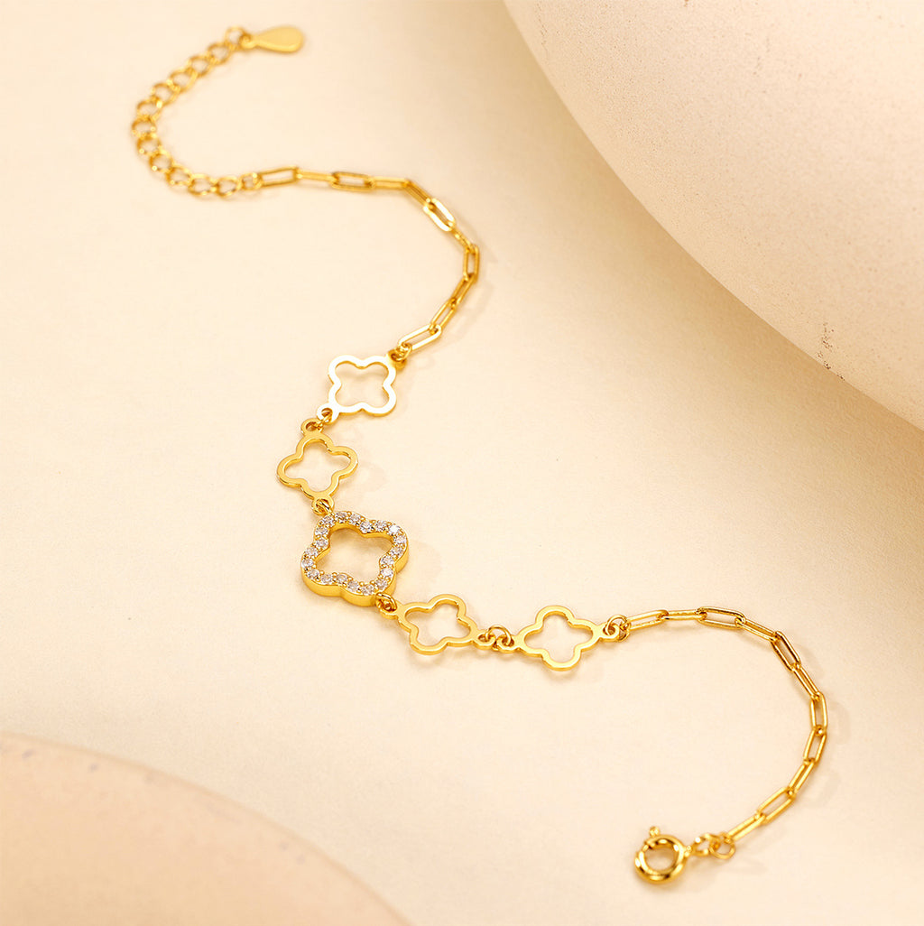 Damen filigranes Armband mit funkelnden Zirkonia-Elementen Shop Nory