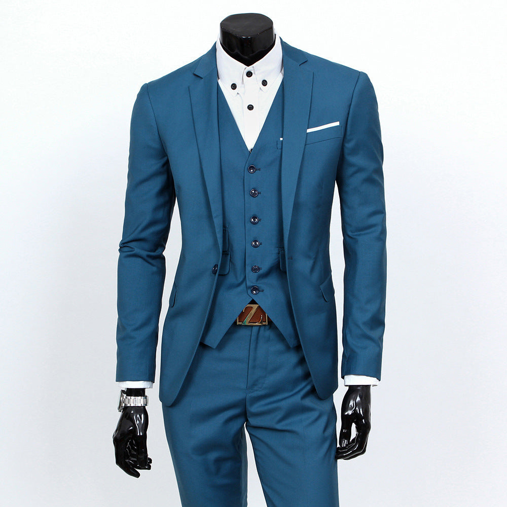 Herren schlanker dreiteiliger Businessanzug mit Weste Shop Nory