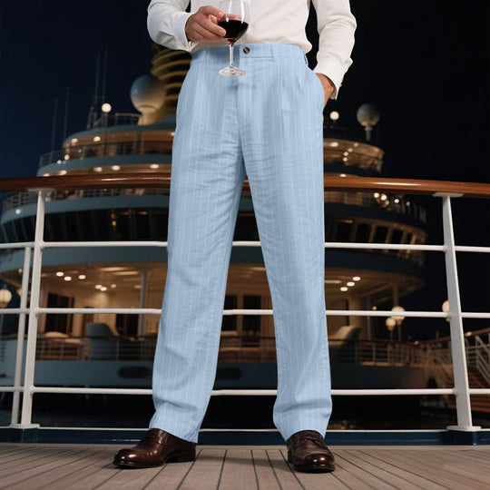 Herren elegante Streifen-Hose