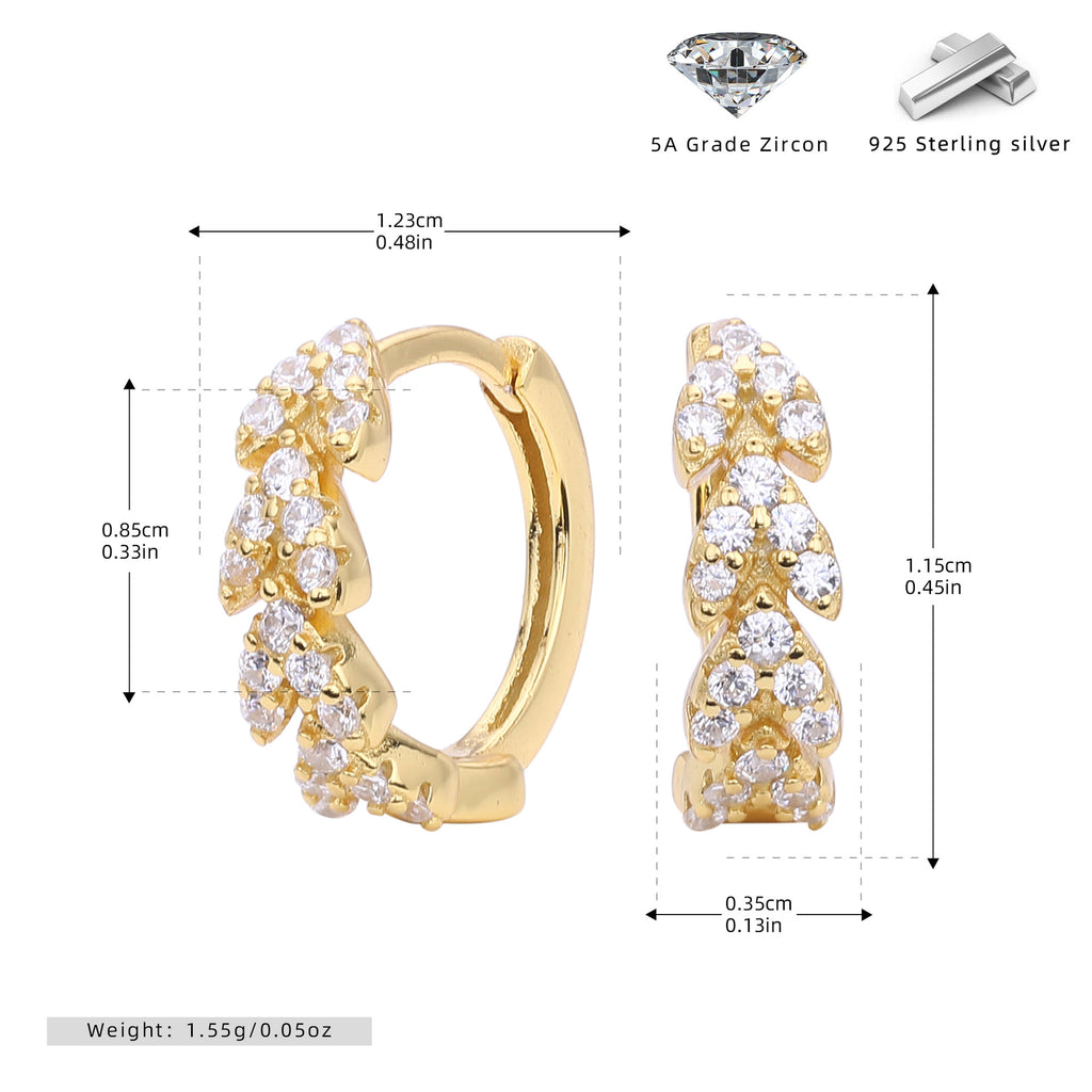 Damen Ohrhänger mit funkelndem Zirkonbesatz aus 925 Sterling Silber Shop Nory