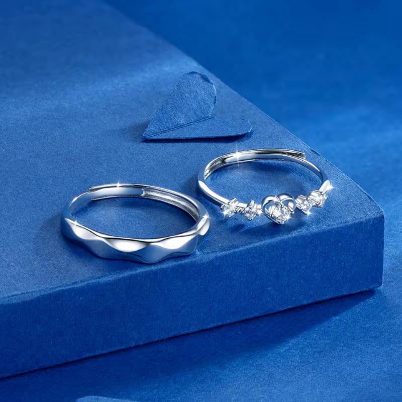 Damen Verlobungsring mit Herzmotiv und funkelnden Zirkonia Shop Nory