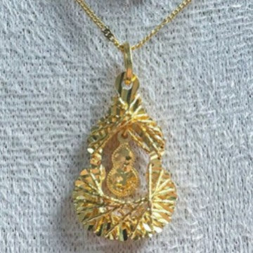 Damen kunstvoller Buddha-Anhänger mit Zirkonia-Verzierung Shop Nory