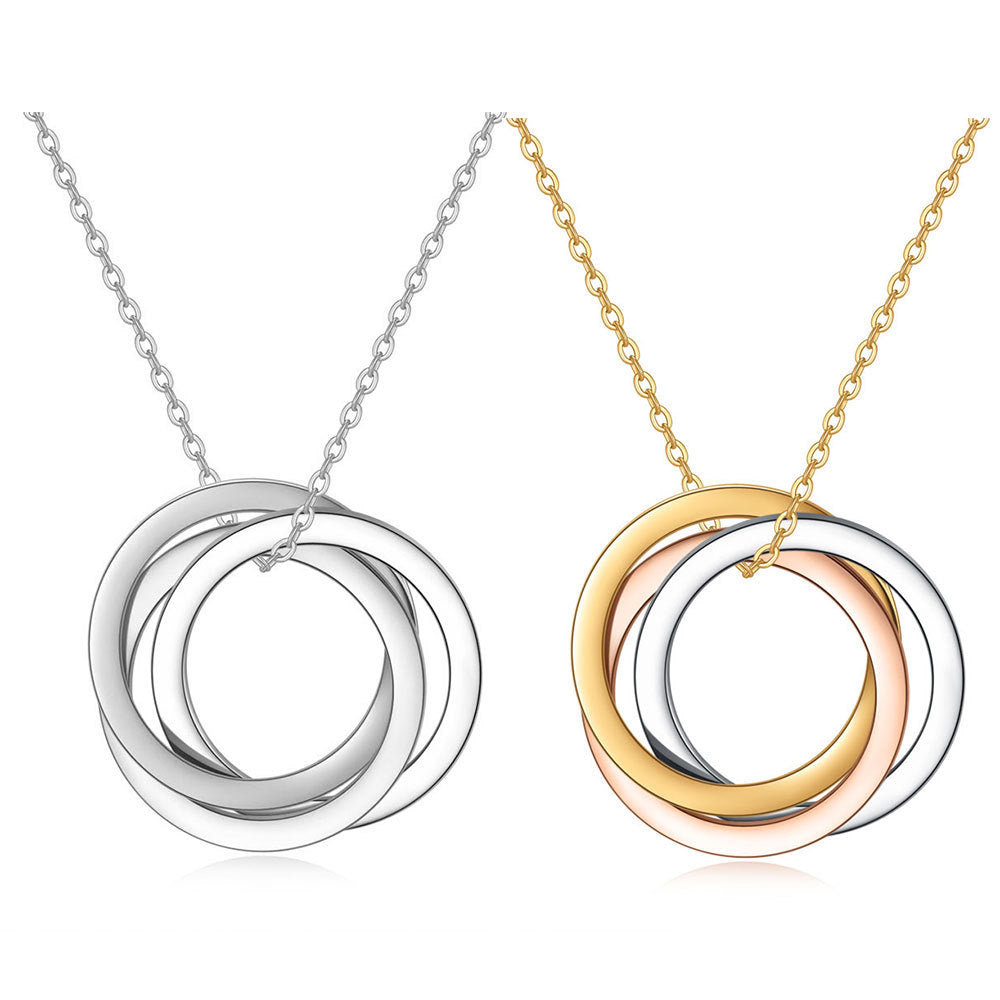 Damen Halskette mit ineinandergreifenden Ringen Shop Nory