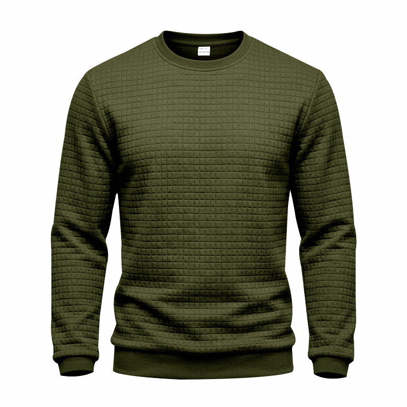 Herren Strukturiertes Rundhals-Sweatshirt mit Waffelstruktur und Rippbündchen Shop Nory