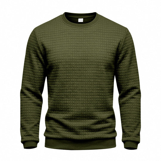Herren Strukturiertes Rundhals-Sweatshirt mit Waffelstruktur und Rippbündchen Shop Nory