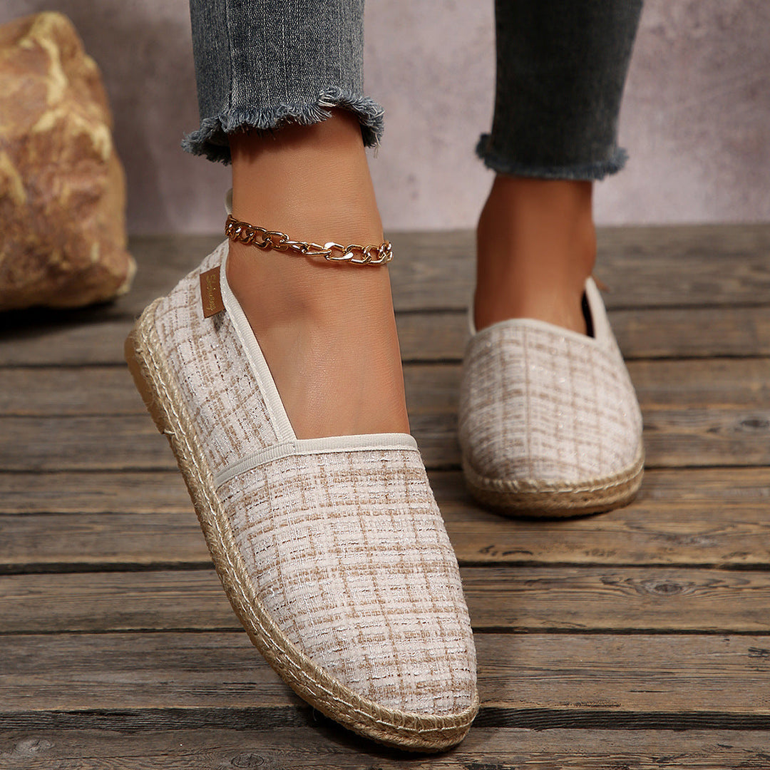Damen Espadrilles mit rutschfester Sohle und anatomischem Fußbett