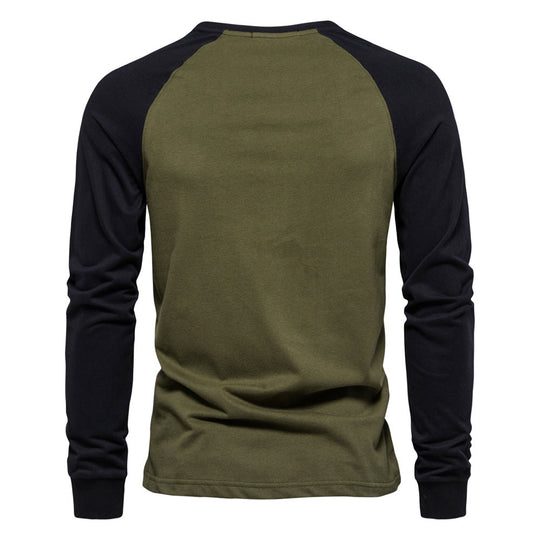 Herren Langarmshirt mit markantem Raglan-Design