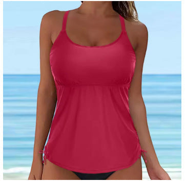 Damen lässiges Tankini-Oberteil mit Schnürung