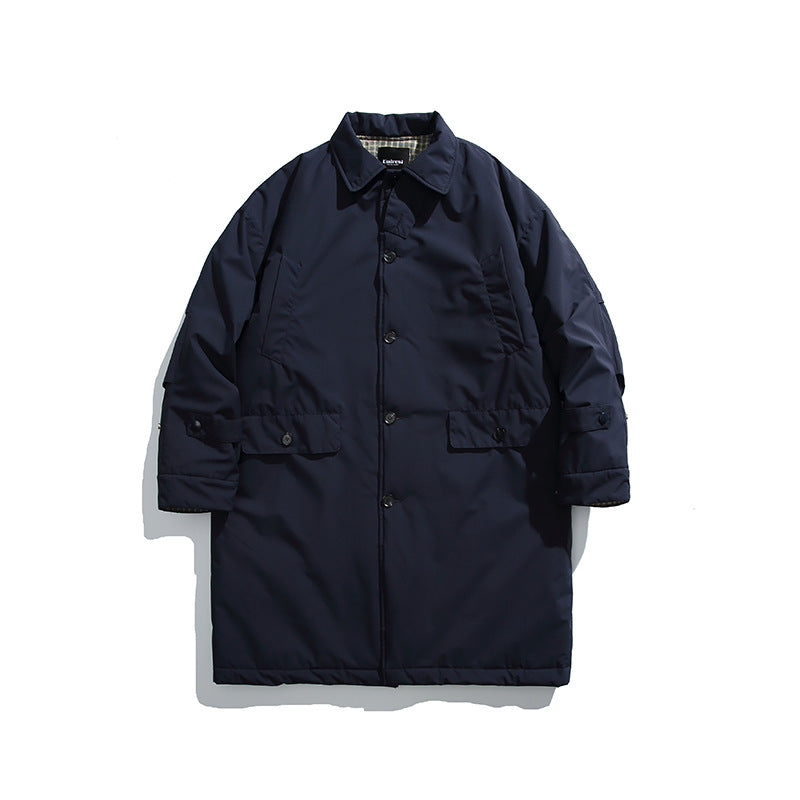 Herren Wattierter Mantel mit Hemdkragen und Thermofutter Shop Nory