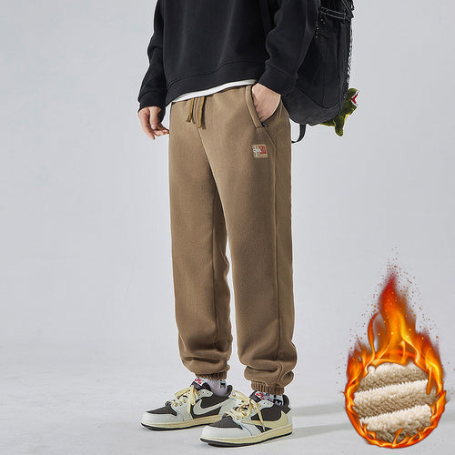 Herren Gefütterte Sweatpants mit Sherpa‑Innenfutter und elastischen Bündchen Shop Nory
