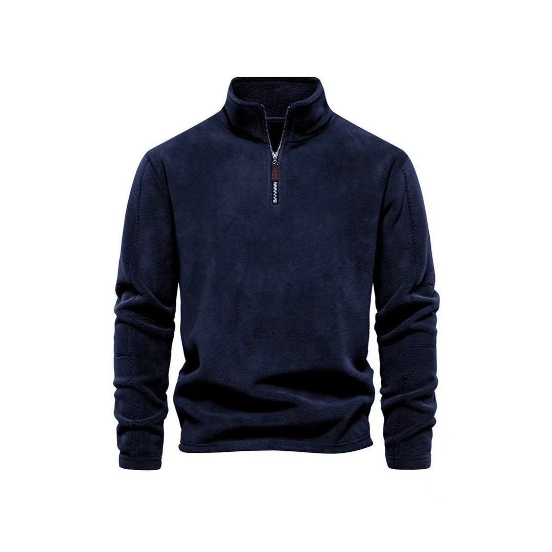Herren Fleecepullover mit halbem Reißverschluss und Stehkragen Shop Nory