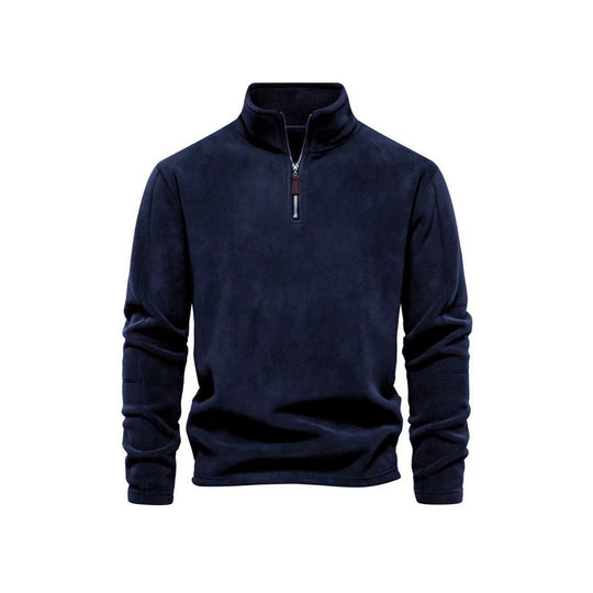 Herren Fleecepullover mit halbem Reißverschluss und Stehkragen Shop Nory