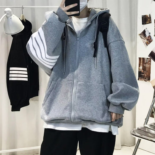 Unisex Bequeme Oversized Kapuzenjacke mit strukturiertem Design Shop Nory