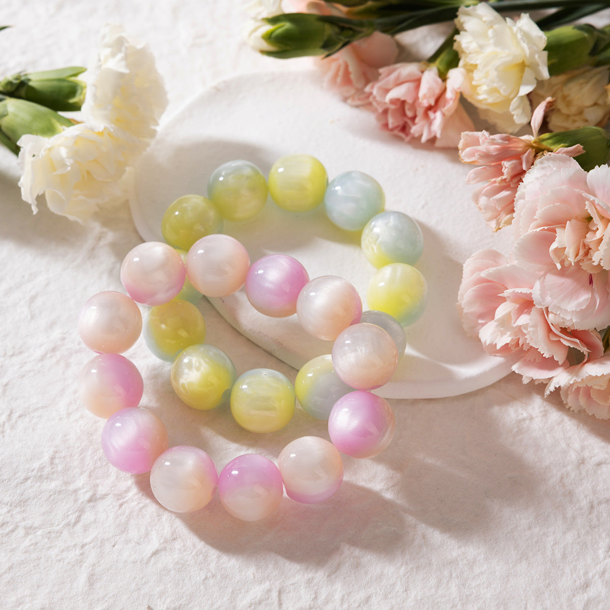 Damen Armband aus hypoallergenem Edelstahl mit wasserfesten Perlen Shop Nory