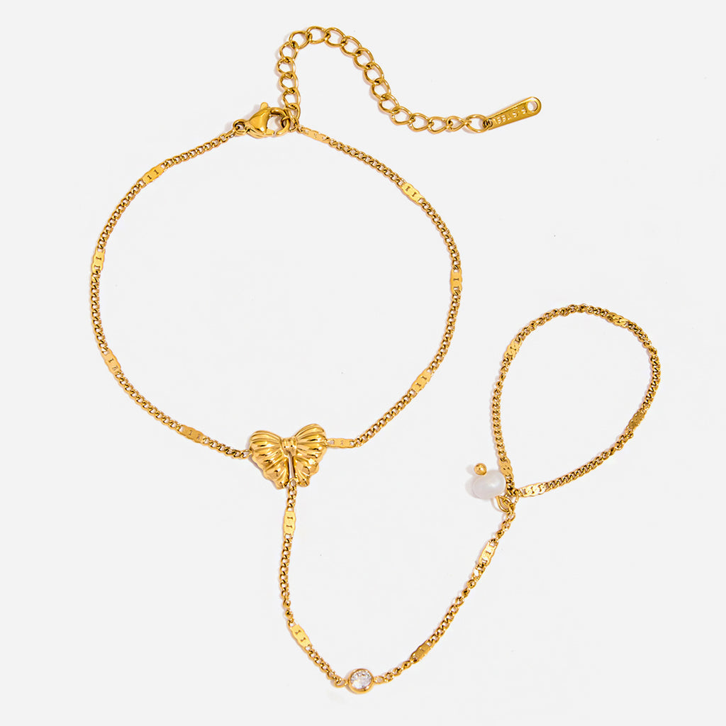 Damen Armband mit personalisiertem „HAPPY“-Schriftzug aus hypoallergenem Edelstahl Shop Nory
