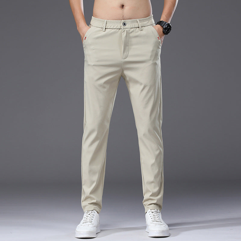Herren modische und bequeme Chino-Hose mit elastischem Bund