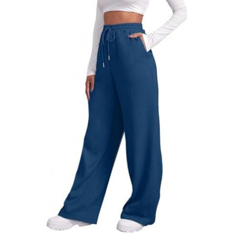 Damen nan fließende High-Waist Palazzo-Loungehose aus leichtem Jersey mit Elastikbund und praktischen Eingrifftaschen Shop Nory