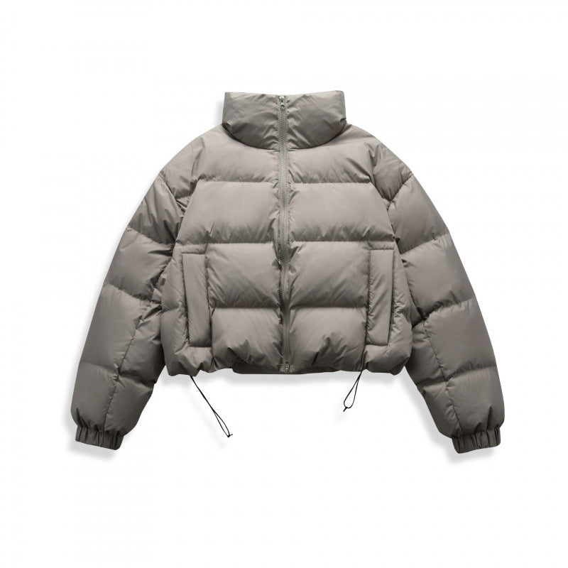 Damen Kurz geschnittene gesteppte Winterjacke im Cropped‑Style mit hohem Stehkragen Shop Nory