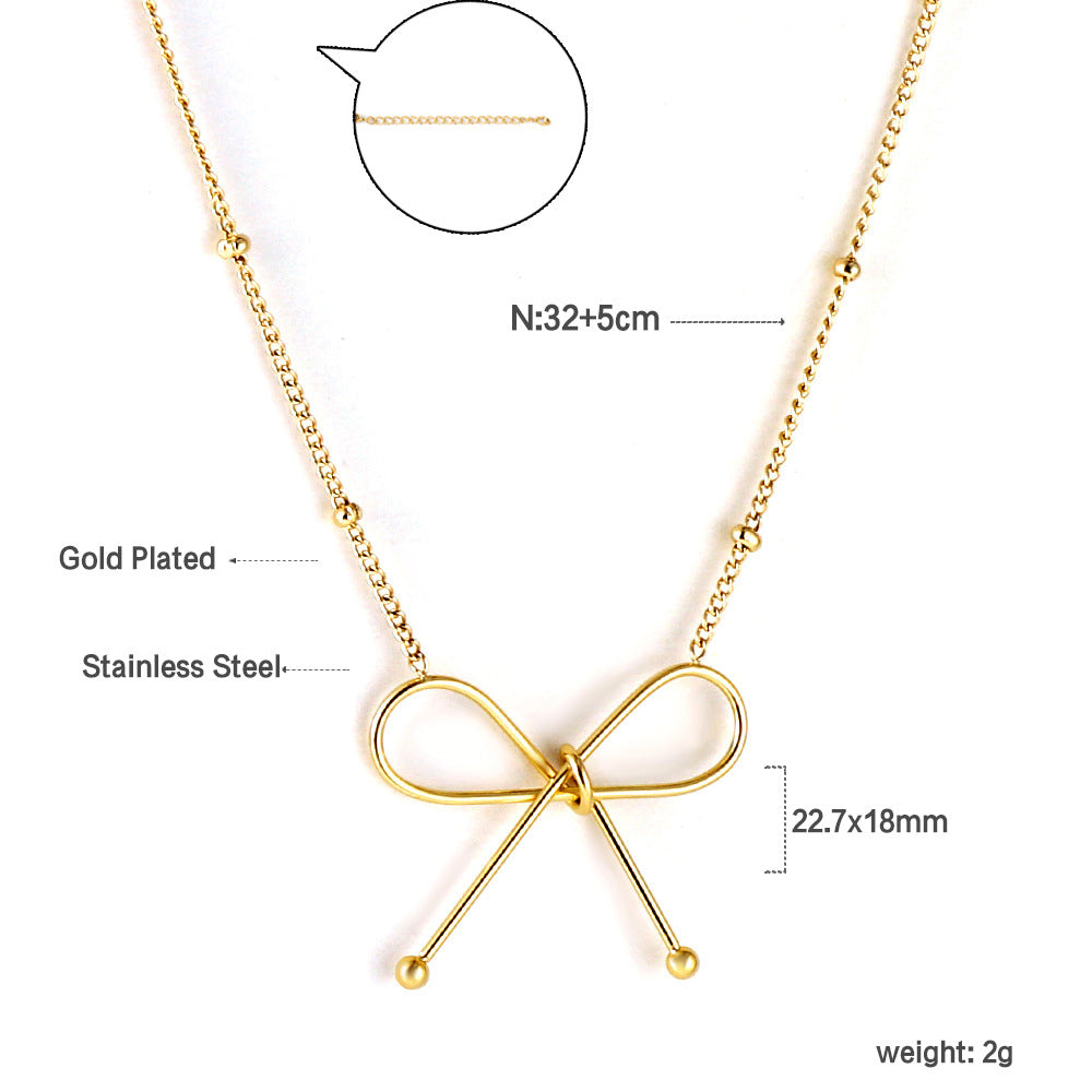 Damen Halskette mit funkelndem Anhänger aus Edelstahl und goldplattiertem Design Shop Nory