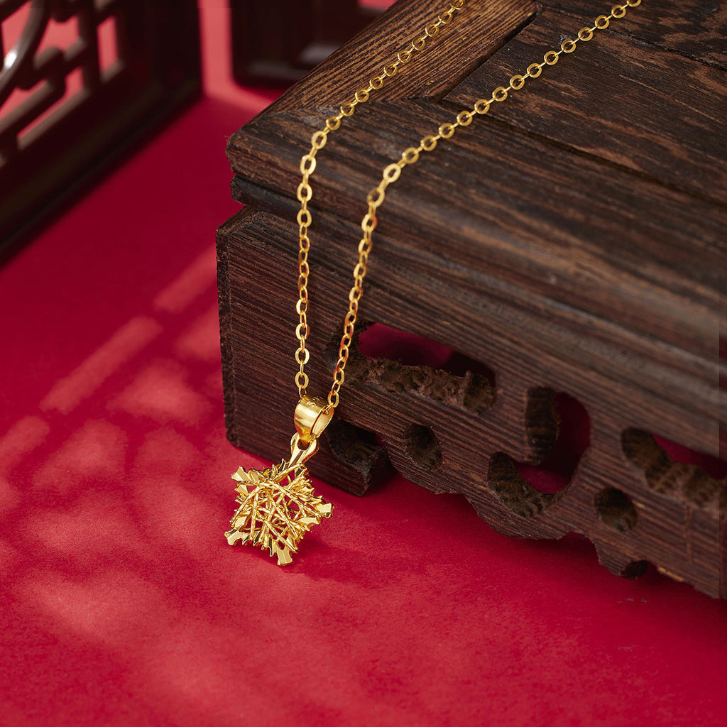 Damen Halskette mit schimmerndem Schneeflocken-Anhänger und feiner Gliederkette Shop Nory