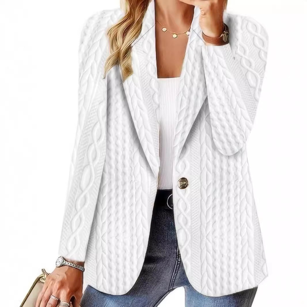 Damen Oversize-Blazer mit Schalkragen, Ein-Knopf-Verschluss und strukturierter Optik Shop Nory