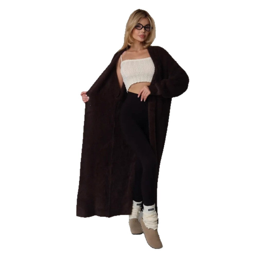 Damen Langer Wollmantel Shop Nory