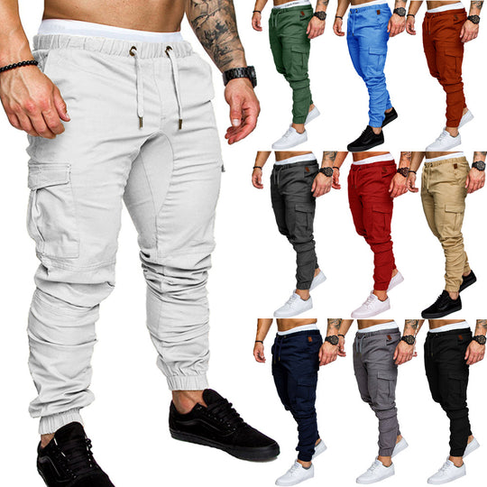 Herren Tapered Cargo-Jogger mit elastischem Bund, Kordelzug und Beuteltaschen Shop Nory