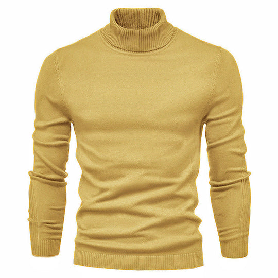 Herren modischer Rollkragenpullover aus feiner Merinowolle