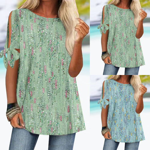 Damen legere Bluse mit schnüren