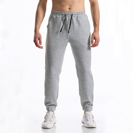 Herren Strukturierte Waffel-Jogginghose mit elastischem Bund und schmal zulaufendem Bein Shop Nory