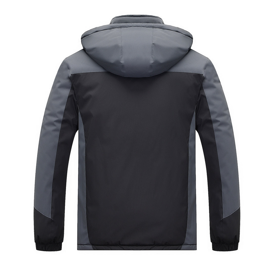 Herren wasserabweisende Outdoorjacke mit Teddyfleece-Innenlage, verstellbarer Kapuze und Multifunktions-Taschen Shop Nory