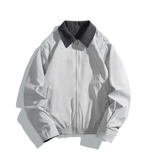 Unisex Kurz geschnittener Utility‑Blouson mit Kontrasthemdkragen und formgebenden Teilungsnähten Shop Nory