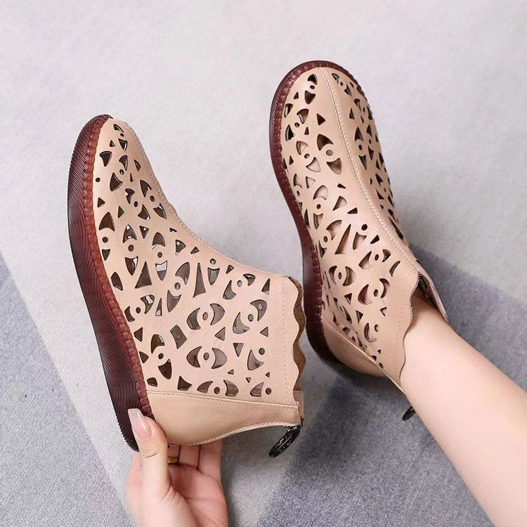 Damen Elegante und atmungsaktive Ankle Boots mit Cut-Out Design