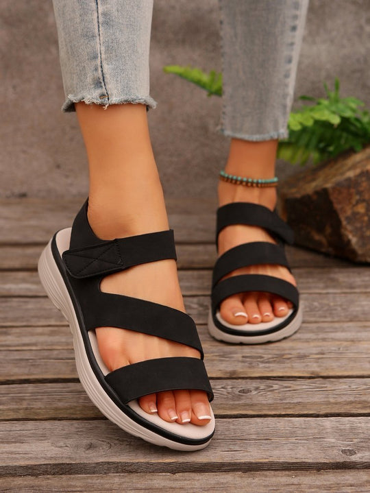 Damen Komfort-Sandalen mit verstellbaren Klettbandagen und ergonomischer Dämpfung Shop Nory