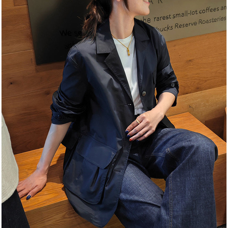 Damen Modische Utility-Jacke mit praktischen Taschen Shop Nory