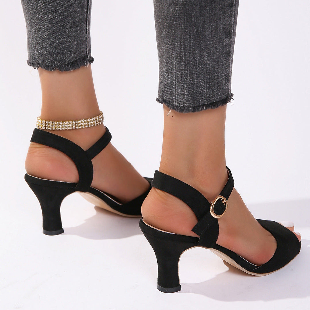 Damen Offene High Heel Sandalen im modischen Design mit elegantem Absatz Shopnory