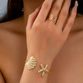 Damen Schmuckset mit maritimem Muschel- und Sternenmotiv Shop Nory