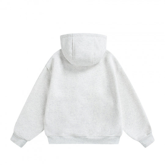 Unisex Boxy-Kapuzenjacke mit Zwei-Wege-Reißverschluss und geometrischen Nahtdetails Shop Nory