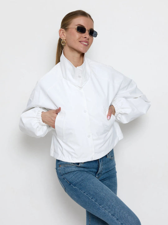 Damen Modische Kurzjacke mit hohem Kragen