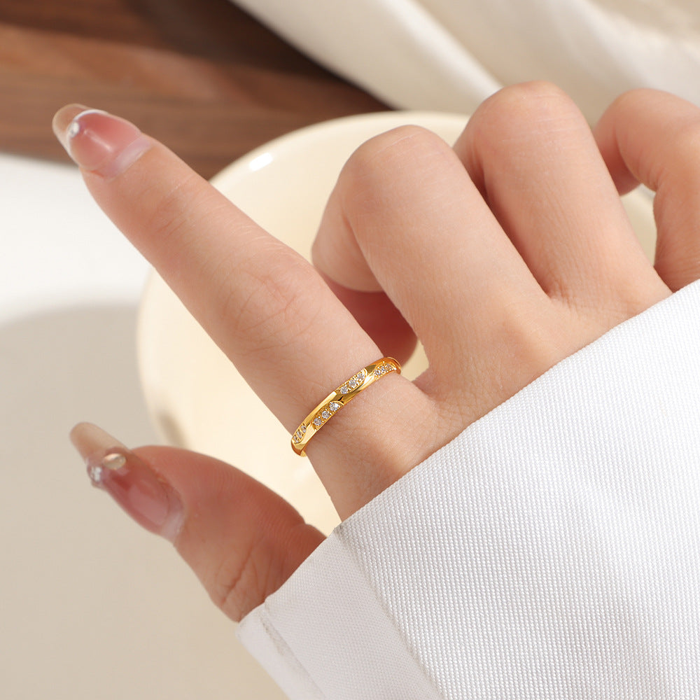 Damen filigraner Ring mit elegantem geschwungenem Design Shop Nory