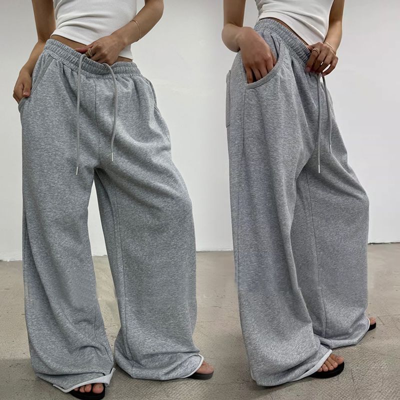 Damen nan weite High-Waist Loungehose mit gerafftem Bund und Kordelzug Shop Nory