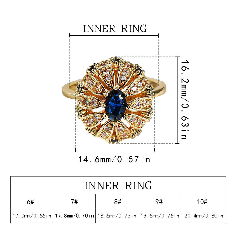 Damenring im opulenten Blüten Design mit edlem Zirkonia-Besatz Shop Nory