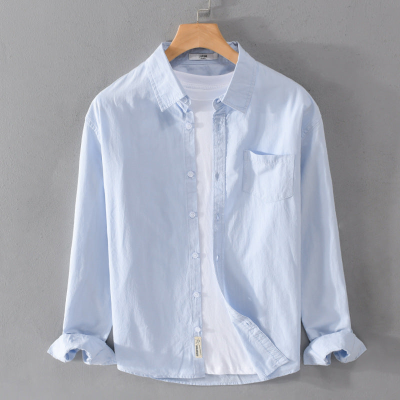 Herren Leichtes Baumwoll‑Leinen Overshirt mit Brusttasche und Relaxed‑Fit Shop Nory