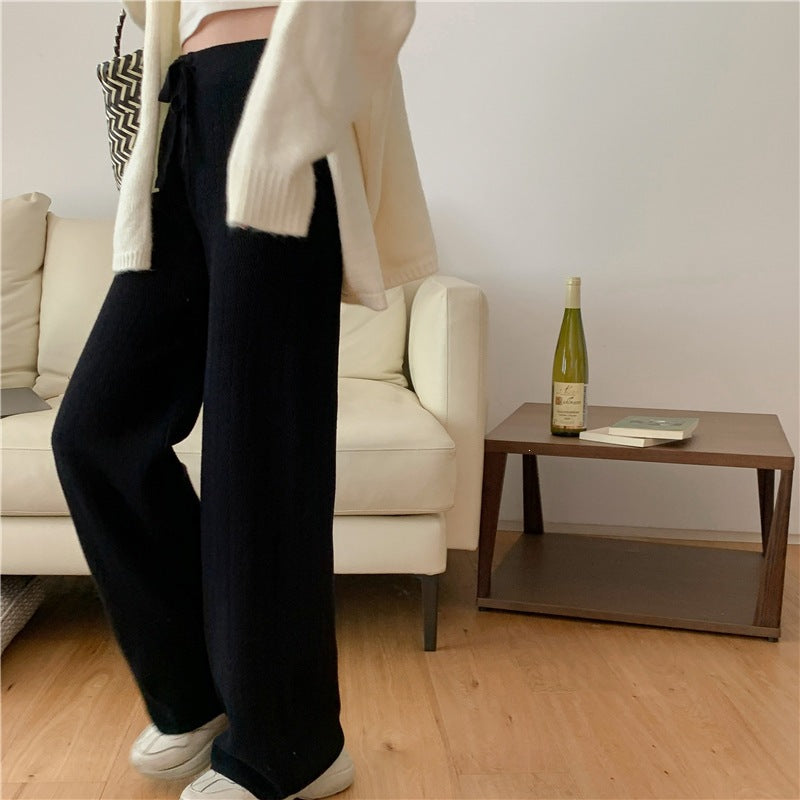 Damen Elegante weite Strickhose Shop Nory