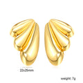 Damen Ohrstecker im eleganten Muschel-Design mit glänzender Oberfläche Shop Nory