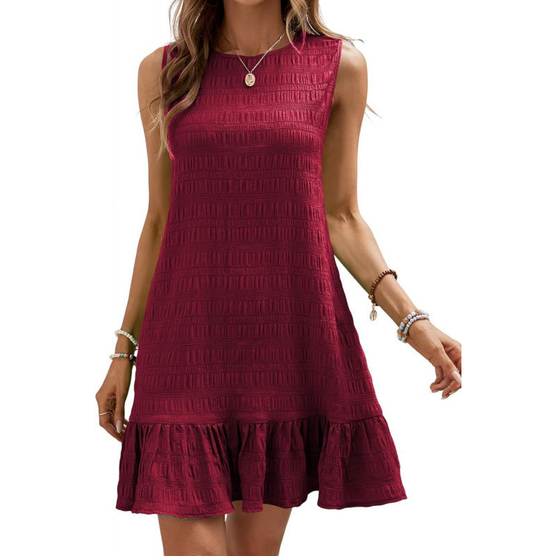 Damen Freizeitkleid mit ansprechendem Volantdesign