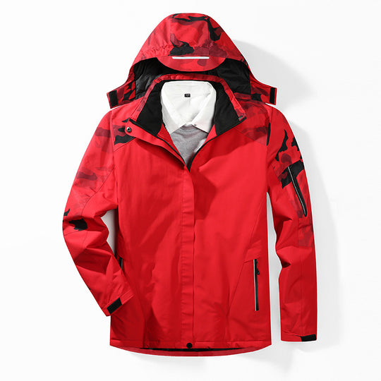 Herren Camouflage-Softshelljacke mit abnehmbarer Kapuze und atmungsaktivem Innenfutter Shop Nory