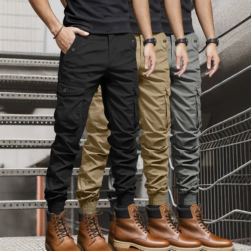 Herren Cargo-Joggerhose mit elastischem Bund, Tunnelzug und Multifunktionstaschen Shop Nory